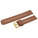 PASEK GUMOWY DO ZEGARKA U27 - BRĄZOWY/ZŁOTY - 22MM