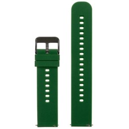 PASEK GUMOWY DO ZEGARKA U27 - CIEMNOZIELONY/CZARNY - 22MM