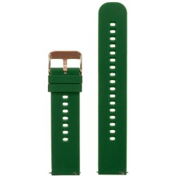 PASEK GUMOWY DO ZEGARKA U27 - CIEMNOZIELONY/ROSEGOLD - 22MM