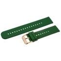 PASEK GUMOWY DO ZEGARKA U27 - CIEMNOZIELONY/ROSEGOLD - 22MM