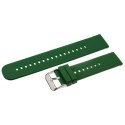 PASEK GUMOWY DO ZEGARKA U27 - CIEMNOZIELONY/SREBRNY - 18MM