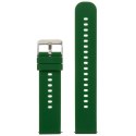 PASEK GUMOWY DO ZEGARKA U27 - CIEMNOZIELONY/SREBRNY - 22MM