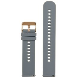 PASEK GUMOWY DO ZEGARKA U27 - CIEMNY SZARY/ROSEGOLD - 18MM