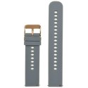 PASEK GUMOWY DO ZEGARKA U27 - CIEMNY SZARY/ROSEGOLD - 20MM