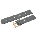 PASEK GUMOWY DO ZEGARKA U27 - CIEMNY SZARY/ROSEGOLD - 20MM