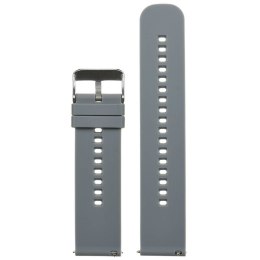 PASEK GUMOWY DO ZEGARKA U27 - CIEMNY SZARY/SREBRNY - 20MM