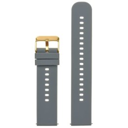 PASEK GUMOWY DO ZEGARKA U27 - CIEMNY SZARY/ZŁOTY - 20MM