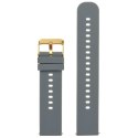 PASEK GUMOWY DO ZEGARKA U27 - CIEMNY SZARY/ZŁOTY - 22MM