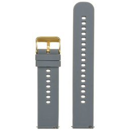 PASEK GUMOWY DO ZEGARKA U27 - CIEMNY SZARY/ZŁOTY - 22MM