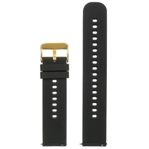 PASEK GUMOWY DO ZEGARKA U27 - CZARNY/ZŁOTY - 22MM PASEK GUMOWY DO ZEGARKA U27 - CZARNY/ZŁOTY - 22MM