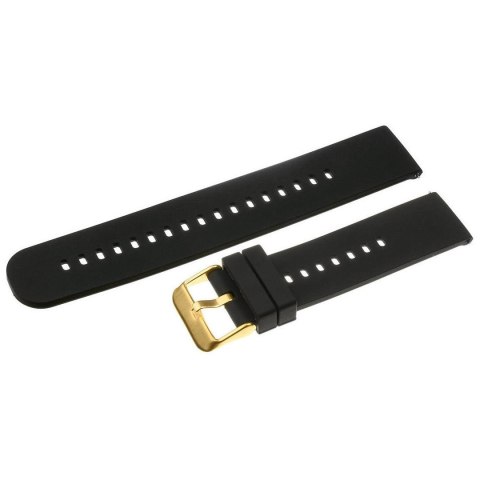 PASEK GUMOWY DO ZEGARKA U27 - CZARNY/ZŁOTY - 22MM PASEK GUMOWY DO ZEGARKA U27 - CZARNY/ZŁOTY - 22MM