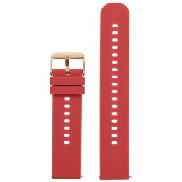 PASEK GUMOWY DO ZEGARKA U27 - CZERWONY/ROSEGOLD - 22MM