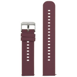 PASEK GUMOWY DO ZEGARKA U27 - FIOLETOWY/SREBRNY - 20MM