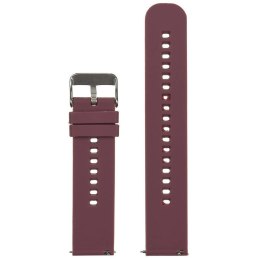 PASEK GUMOWY DO ZEGARKA U27 - FIOLETOWY/SREBRNY - 20MM