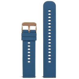 PASEK GUMOWY DO ZEGARKA U27 - GRANATOWY/ROSEGOLD - 18MM