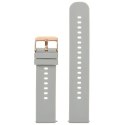 PASEK GUMOWY DO ZEGARKA U27 - JASNY SZARY/ROSEGOLD - 20MM