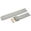 PASEK GUMOWY DO ZEGARKA U27 - JASNY SZARY/ROSEGOLD - 20MM
