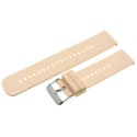 PASEK GUMOWY DO ZEGARKA U27 - KREMOWY/SREBRNY - 18MM