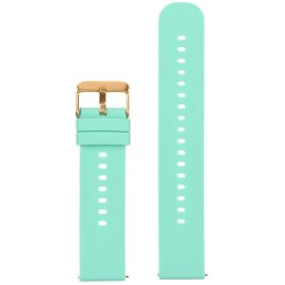 PASEK GUMOWY DO ZEGARKA U27 - MIĘTOWY/ROSEGOLD - 22MM