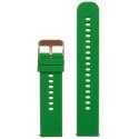 PASEK GUMOWY DO ZEGARKA U27 - ZIELONY/ROSEGOLD - 18MM