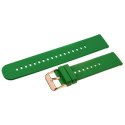 PASEK GUMOWY DO ZEGARKA U27 - ZIELONY/ROSEGOLD - 18MM