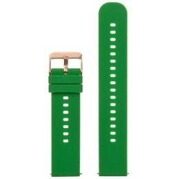 PASEK GUMOWY DO ZEGARKA U27 - ZIELONY/ROSEGOLD - 20MM