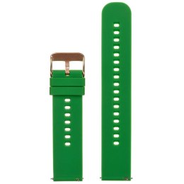 PASEK GUMOWY DO ZEGARKA U27 - ZIELONY/ROSEGOLD - 20MM