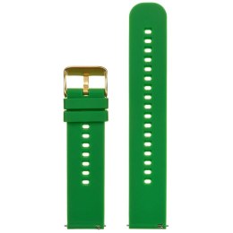 PASEK GUMOWY DO ZEGARKA U27 - ZIELONY/ZŁOTY - 18MM