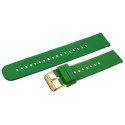 PASEK GUMOWY DO ZEGARKA U27 - ZIELONY/ZŁOTY - 18MM