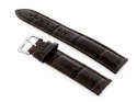 PASEK SKÓRZANY DO ZEGARKA W102L CIEMNY BRĄZ - 24MM
