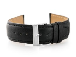 PASEK SKÓRZANY DO ZEGARKA W26 - PREMIUM - CZARNY - 22MM