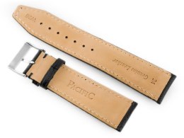 PASEK SKÓRZANY DO ZEGARKA W26 - PREMIUM - CZARNY - 22MM
