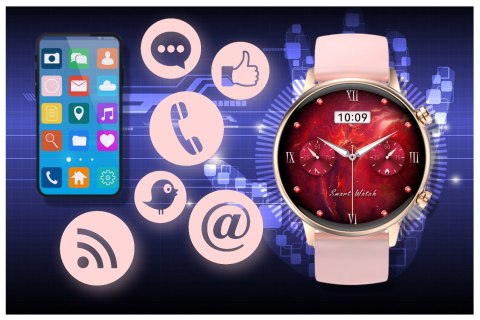 SMARTWATCH DAMSKI RUBICON RNCF09 - TRYBY SPORTOWE, MONITOR SNU (SR054A) SMARTWATCH DAMSKI RUBICON RNCF09 - TRYBY SPORTOWE, MONITOR SNU (SR054A)