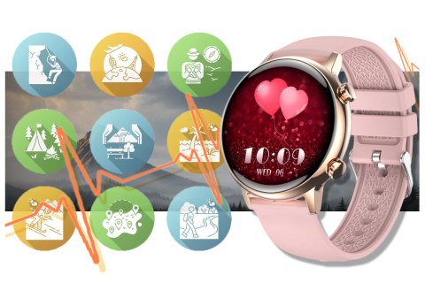 SMARTWATCH DAMSKI RUBICON RNCF09 - TRYBY SPORTOWE, MONITOR SNU (SR054A) SMARTWATCH DAMSKI RUBICON RNCF09 - TRYBY SPORTOWE, MONITOR SNU (SR054A)