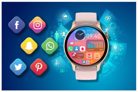 SMARTWATCH DAMSKI RUBICON RNCF10 - TRYBY SPORTOWE, MONITOR SNU (SR055B) SMARTWATCH DAMSKI RUBICON RNCF10 - TRYBY SPORTOWE, MONITOR SNU (SR055B)
