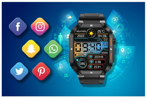 SMARTWATCH MĘSKI GRAVITY GT6-1 - WYKONYWANIE POŁĄCZEŃ, MONITOR SNU (SG020A) SMARTWATCH MĘSKI GRAVITY GT6-1 - WYKONYWANIE POŁĄCZEŃ, MONITOR SNU (SG020A)