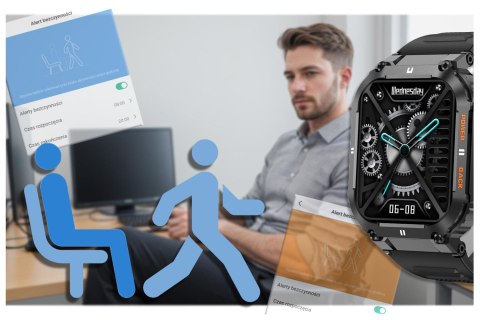 SMARTWATCH MĘSKI GRAVITY GT6-1 - WYKONYWANIE POŁĄCZEŃ, MONITOR SNU (SG020A) SMARTWATCH MĘSKI GRAVITY GT6-1 - WYKONYWANIE POŁĄCZEŃ, MONITOR SNU (SG020A)