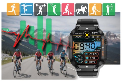 SMARTWATCH MĘSKI GRAVITY GT6-1 - WYKONYWANIE POŁĄCZEŃ, MONITOR SNU (SG020A) SMARTWATCH MĘSKI GRAVITY GT6-1 - WYKONYWANIE POŁĄCZEŃ, MONITOR SNU (SG020A)