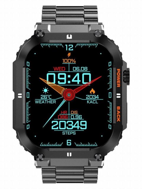 SMARTWATCH MĘSKI GRAVITY GT6-2 - WYKONYWANIE POŁĄCZEŃ, MONITOR SNU (SG020B) SMARTWATCH MĘSKI GRAVITY GT6-2 - WYKONYWANIE POŁĄCZEŃ, MONITOR SNU (SG020B)