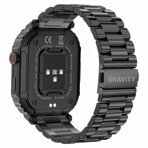 SMARTWATCH MĘSKI GRAVITY GT6-2 - WYKONYWANIE POŁĄCZEŃ, MONITOR SNU (SG020B) SMARTWATCH MĘSKI GRAVITY GT6-2 - WYKONYWANIE POŁĄCZEŃ, MONITOR SNU (SG020B)