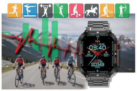 SMARTWATCH MĘSKI GRAVITY GT6-2 - WYKONYWANIE POŁĄCZEŃ, MONITOR SNU (SG020B) SMARTWATCH MĘSKI GRAVITY GT6-2 - WYKONYWANIE POŁĄCZEŃ, MONITOR SNU (SG020B)