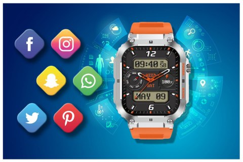SMARTWATCH MĘSKI GRAVITY GT6-4 - WYKONYWANIE POŁĄCZEŃ, MONITOR SNU (SG020D) SMARTWATCH MĘSKI GRAVITY GT6-4 - WYKONYWANIE POŁĄCZEŃ, MONITOR SNU (SG020D)