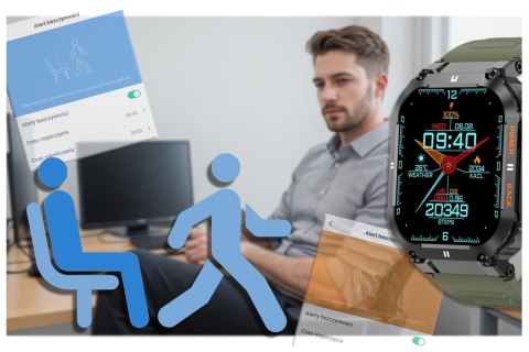 SMARTWATCH MĘSKI GRAVITY GT6-6 - WYKONYWANIE POŁĄCZEŃ, MONITOR SNU (SG020F) SMARTWATCH MĘSKI GRAVITY GT6-6 - WYKONYWANIE POŁĄCZEŃ, MONITOR SNU (SG020F)