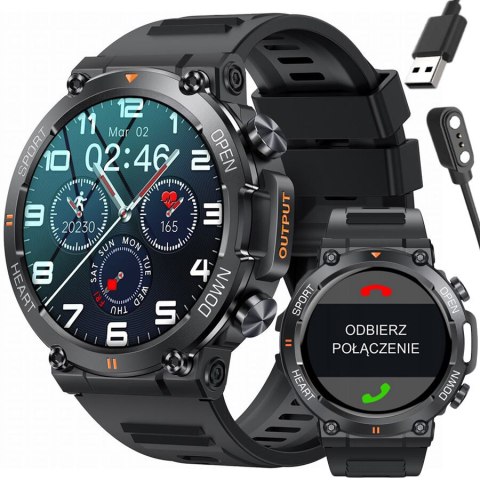 SMARTWATCH MĘSKI GRAVITY GT7-1 PRO - WYKONYWANIE POŁĄCZEŃ, PULSOKSYMETR (SG018A) SMARTWATCH MĘSKI GRAVITY GT7-1 PRO - WYKONYWANIE POŁĄCZEŃ, PULSOKSYMETR (SG018A)