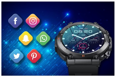 SMARTWATCH MĘSKI GRAVITY GT7-1 PRO - WYKONYWANIE POŁĄCZEŃ, PULSOKSYMETR (SG018A) SMARTWATCH MĘSKI GRAVITY GT7-1 PRO - WYKONYWANIE POŁĄCZEŃ, PULSOKSYMETR (SG018A)