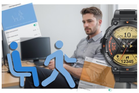 SMARTWATCH MĘSKI GRAVITY GT7-1 PRO - WYKONYWANIE POŁĄCZEŃ, PULSOKSYMETR (SG018A) SMARTWATCH MĘSKI GRAVITY GT7-1 PRO - WYKONYWANIE POŁĄCZEŃ, PULSOKSYMETR (SG018A)