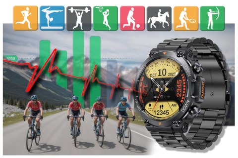 SMARTWATCH MĘSKI GRAVITY GT7-2 PRO - WYKONYWANIE POŁĄCZEŃ, PULSOKSYMETR (SG018B) SMARTWATCH MĘSKI GRAVITY GT7-2 PRO - WYKONYWANIE POŁĄCZEŃ, PULSOKSYMETR (SG018B)