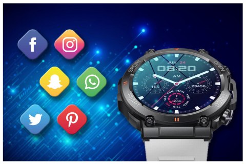 SMARTWATCH MĘSKI GRAVITY GT7-6 PRO - WYKONYWANIE POŁĄCZEŃ, PULSOKSYMETR (SG018F) SMARTWATCH MĘSKI GRAVITY GT7-6 PRO - WYKONYWANIE POŁĄCZEŃ, PULSOKSYMETR (SG018F)