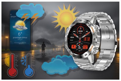 SMARTWATCH MĘSKI GRAVITY GT9-3 - WYKONYWANIE POŁĄCZEŃ, CIŚNIENIOMIERZ (SG021C) SMARTWATCH MĘSKI GRAVITY GT9-3 - WYKONYWANIE POŁĄCZEŃ, CIŚNIENIOMIERZ (SG021C)