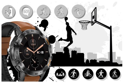 SMARTWATCH MĘSKI GRAVITY GT9-7 - WYKONYWANIE POŁĄCZEŃ, CIŚNIENIOMIERZ (SG021G) SMARTWATCH MĘSKI GRAVITY GT9-7 - WYKONYWANIE POŁĄCZEŃ, CIŚNIENIOMIERZ (SG021G)
